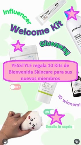 YESSTYLE regala 10 Kits de Bienvenida Skincare para sus nuevos miembros