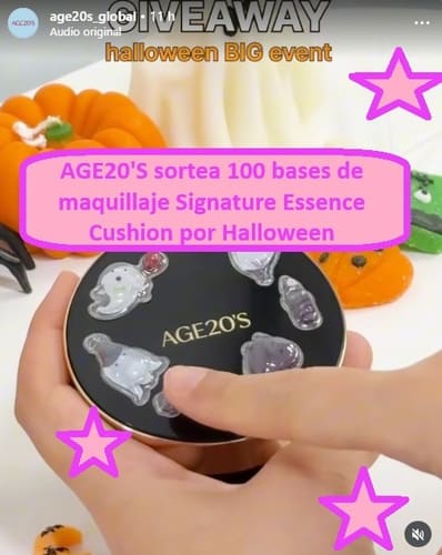 AGE20'S sortea 100 bases de maquillaje Signature Essence Cushion por Halloween