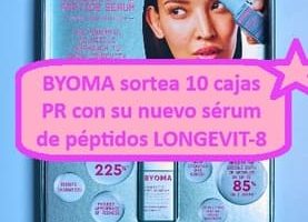 BYOMA sortea 10 cajas PR con su nuevo s&eacute;rum de p&eacute;ptidos LONGEVIT-8