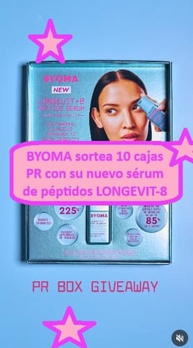 BYOMA sortea 10 cajas PR con su nuevo sérum de péptidos LONGEVIT-8