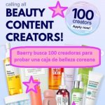 Baerry busca 100 creadoras para probar una caja de belleza coreana