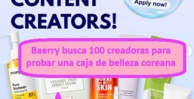 Baerry busca 100 creadoras para probar una caja de belleza coreana