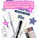 COSNORI busca 30 probadoras para su línea de cuidado de ojos y pestañas