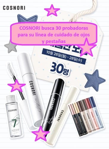 COSNORI busca 30 probadoras para su línea de cuidado de ojos y pestañas