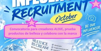 Convocatoria para creadores ALIVE, prueba productos de belleza y colabora con la marca