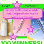 Evento de Reseñas YesStyle con 100 ganadores lote de cosmética coreana