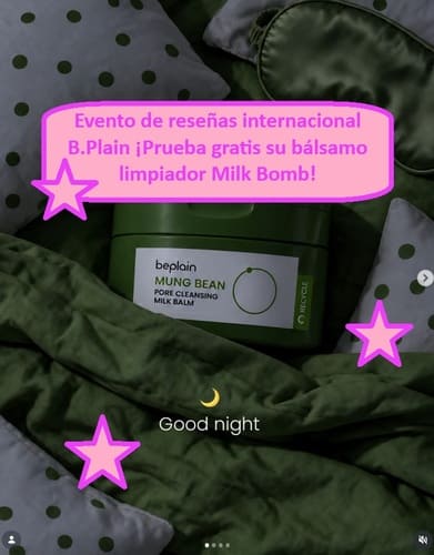 Evento de reseñas internacional B.Plain ¡Prueba gratis su bálsamo limpiador Milk Bomb!