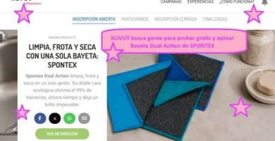 KUVUT busca gente para probar gratis y opinar Bayeta Dual Action de SPONTEX