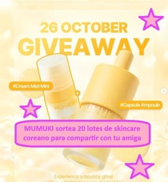 MUMUKI sortea 20 lotes de skincare coreano para compartir con tu amiga