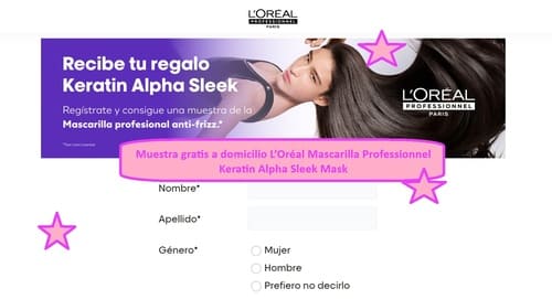 Muestra gratis a domicilio L’Oréal Professionnel Keratin Alpha Sleek Mask