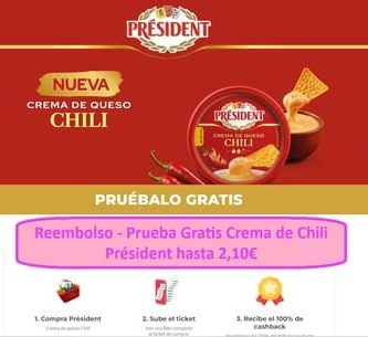 Reembolso - Prueba Gratis Crema de Chili Président
