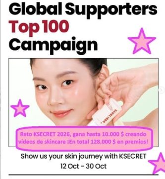 Reto KSECRET 2026, gana hasta 10.000 $ creando vídeos de skincare ¡En total 128.000 $ en premios!