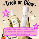 SECRET KEY busca creadoras para su evento de reseñas de Halloween con un dúo de skincare