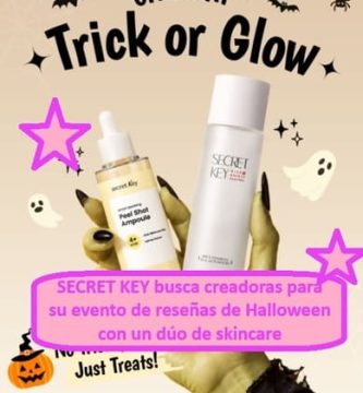 SECRET KEY busca creadoras para su evento de reseñas de Halloween con un dúo de skincare