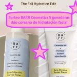 Sorteo BARR Cosmetics 5 ganadoras dúo coreano de hidratación facial