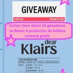 Sorteo Dear Klairs 50 ganadoras se llevan 4 productos de belleza coreana gratis