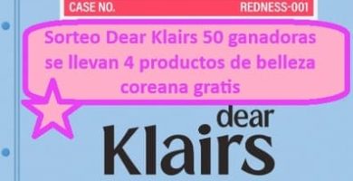 Sorteo Dear Klairs 50 ganadoras se llevan 4 productos de belleza coreana gratis