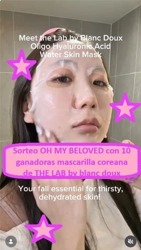 Sorteo OH MY BELOVED con 10 ganadoras mascarilla coreana de THE LAB by blanc doux