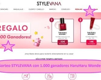 Sorteo STYLEVANA con 1.000 ganadores HaruHaru Wonder