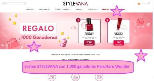 Sorteo STYLEVANA con 1.000 ganadores HaruHaru Wonder