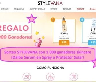 Sorteo STYLEVANA con 1.000 ganadores skincare ¡Dalba Serum en Spray o Protector Solar!