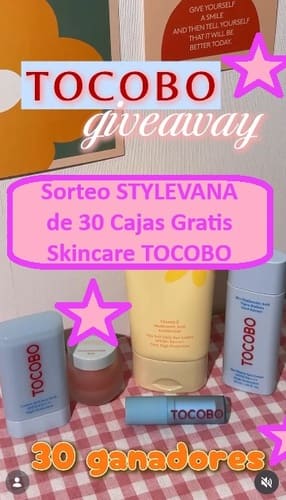 Sorteo STYLEVANA de 30 Cajas Gratis Skincare TOCOBO