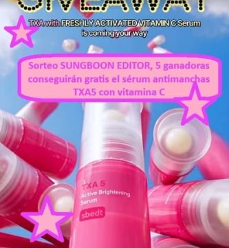 Sorteo SUNGBOON EDITOR, 5 ganadoras conseguirán gratis el sérum antimanchas TXA5 con vitamina C