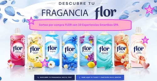 Sorteo por compra FLOR con 10 Experiencias Smartbox SPA