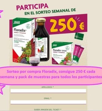 Sorteo por compra Floradix, consigue 250 € cada semana