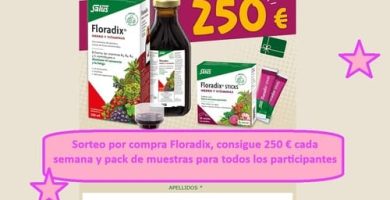 Sorteo por compra Floradix, consigue 250 € cada semana