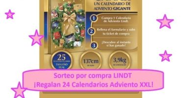 Sorteo por compra LINDT ¡Regalan 24 Calendarios Adviento XXL!