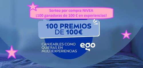 Sorteo por compra NIVEA ¡100 ganadoras de 100 € en experiencias!