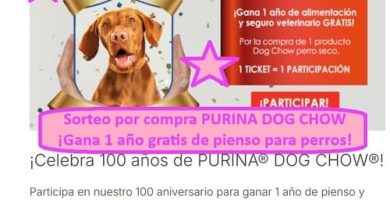 Sorteo por compra PURINA DOG CHOW ¡Gana 1 año gratis de pienso para perros!