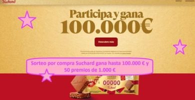 Sorteo por compra Suchard gana hasta 100.000 € y 50 premios de 1.000 €