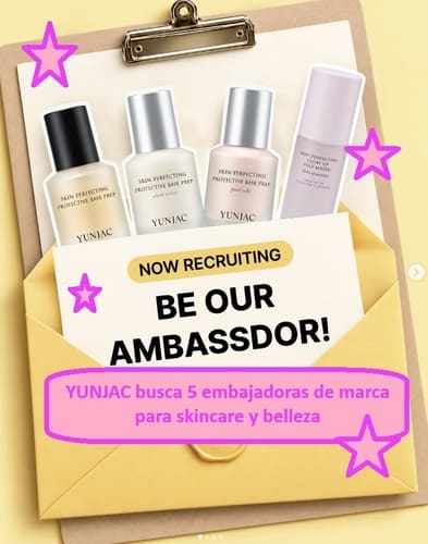 YUNJAC busca 5 embajadoras de marca para skincare y belleza