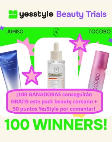 ¡100 GANADORAS conseguirán GRATIS este pack beauty coreano + 50 puntos YesStyle por comentar!