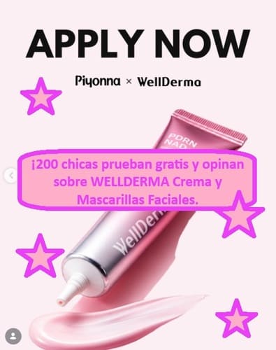 ¡200 chicas prueban gratis y opinan sobre WELLDERMA Crema y Mascarillas Faciales.