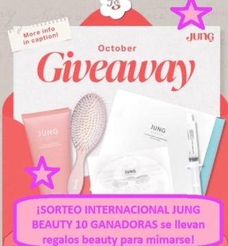 ¡SORTEO INTERNACIONAL JUNG BEAUTY 10 GANADORAS se llevan regalos beauty para mimarse!